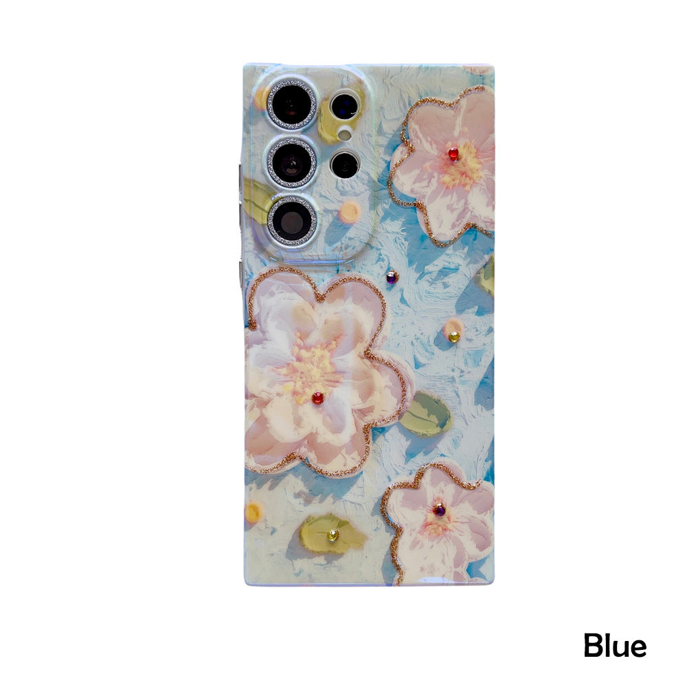 Ins Hot Oil Painting Flower Phone Case for Samsung