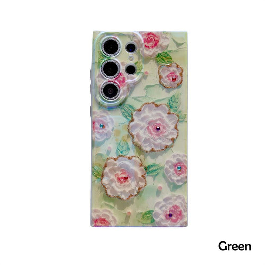 Ins Hot Oil Painting Flower Phone Case for Samsung