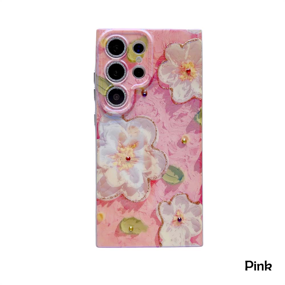 Ins Hot Oil Painting Flower Phone Case for Samsung