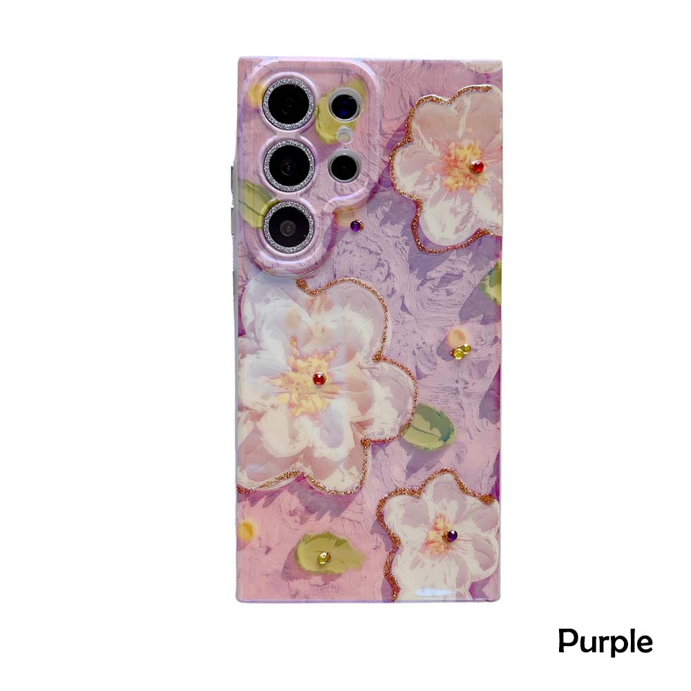 Ins Hot Oil Painting Flower Phone Case for Samsung