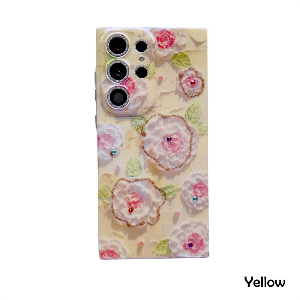 Ins Hot Oil Painting Flower Phone Case for Samsung