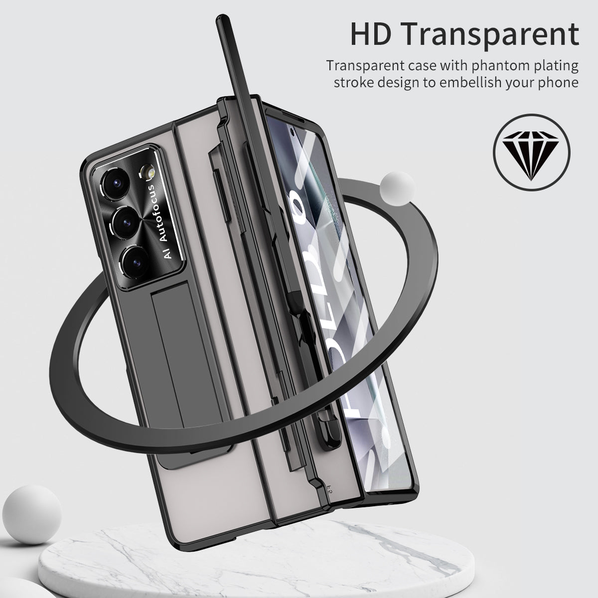 Armor Electroplated Shockproof Phone Case With Screen Protector For Galaxy Z Fold 7/6/5/4/3