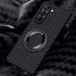 Folding Screen Magnetic Ring Holder Carbon Fiber Ultra-Thin Anti-Fall Phone Case For Samsung Galaxy Z Fold5 Fold4 Fold3