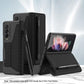 Leather Pen Holder Armor Back Case For Samsung Galaxy Z Fold3 Fold4 5G - Mycasety Mycasety