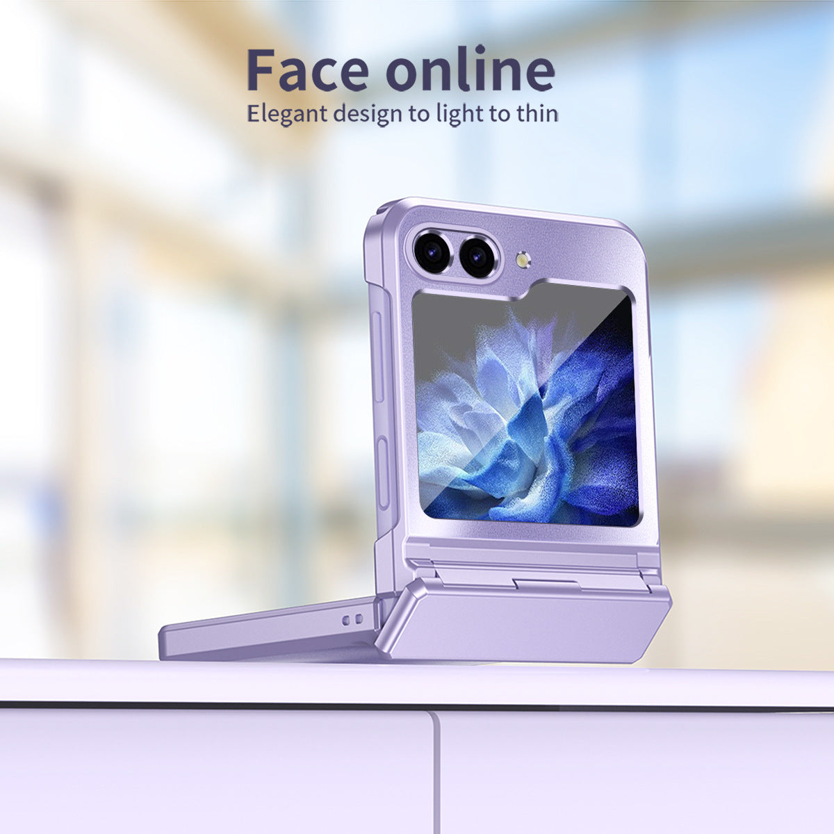 Frosted Plating Phone Case For Samsung Galaxy Z Flip5 Flip4 Flip3 5G - Mycasety Mycasety