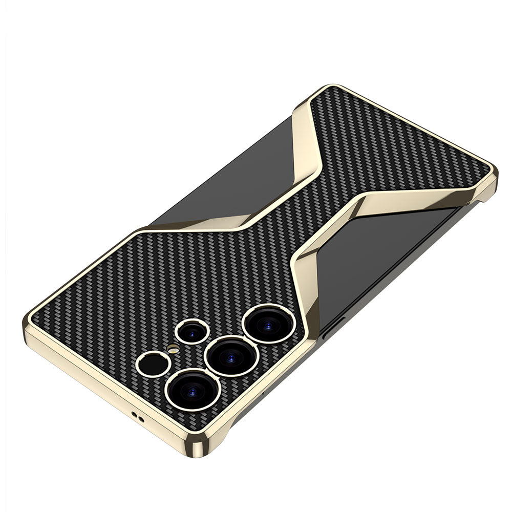 Borderless Electroplated Leather Phone Case For Samsung Galaxy