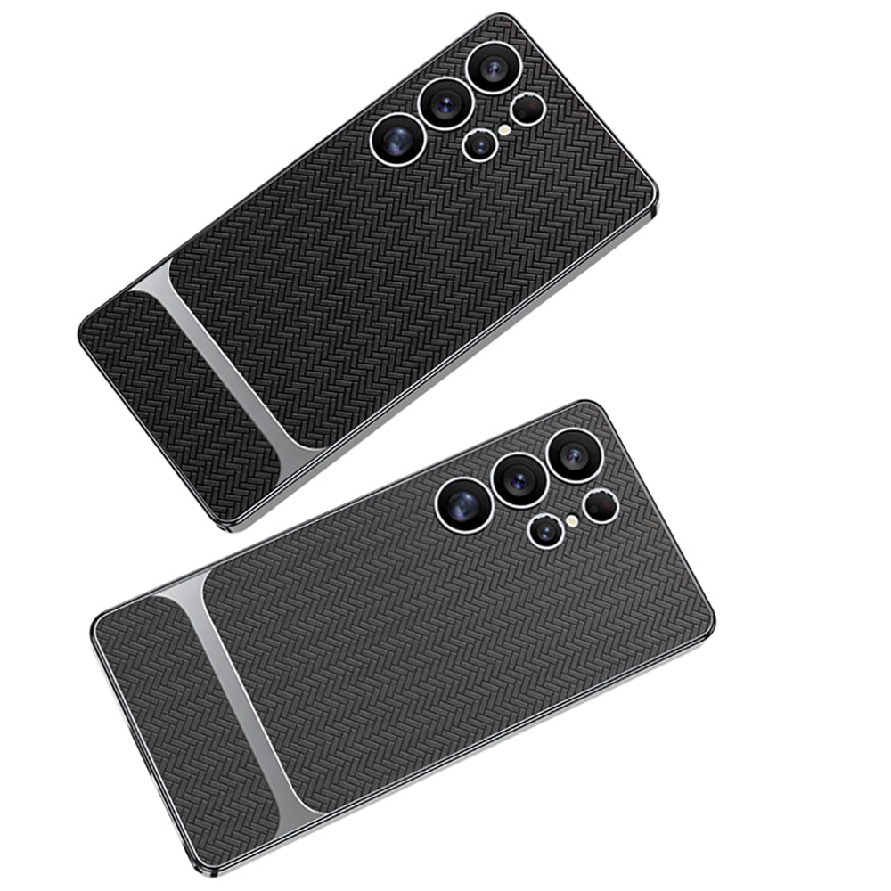Ultra-thin Woven Electroplated Leather Business Phone Case For Samsung Galaxy
