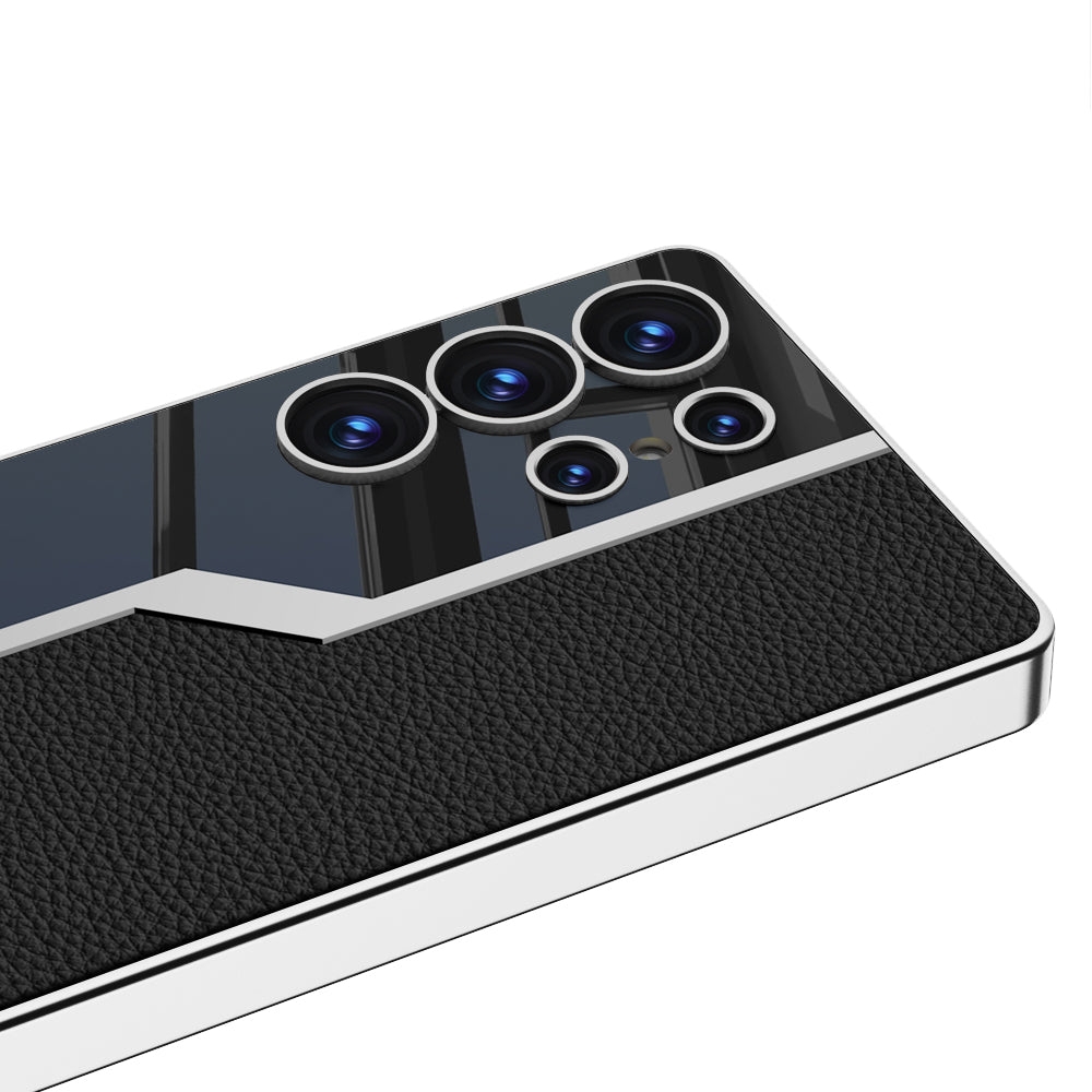 Amazing High-End Business Electroplated Leather Soft Shell Phone Case For Samsung Galaxy S25Ultra