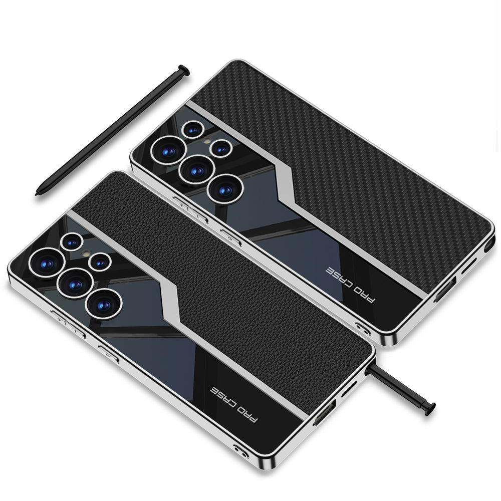 Amazing High-End Business Electroplated Leather Soft Shell Phone Case For Samsung Galaxy S25Ultra