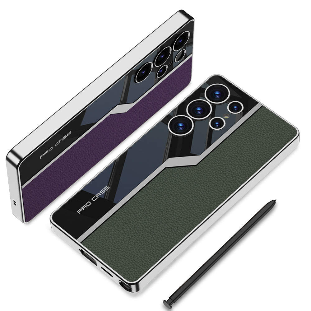 Amazing High-End Business Electroplated Leather Soft Shell Phone Case For Samsung Galaxy S25Ultra