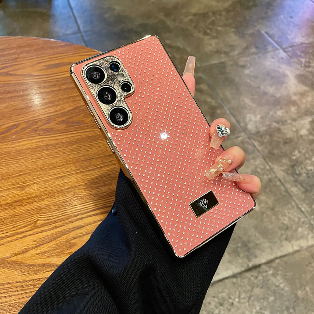 Luxury Diamond Plated Electroplated Phone Case For Samsung