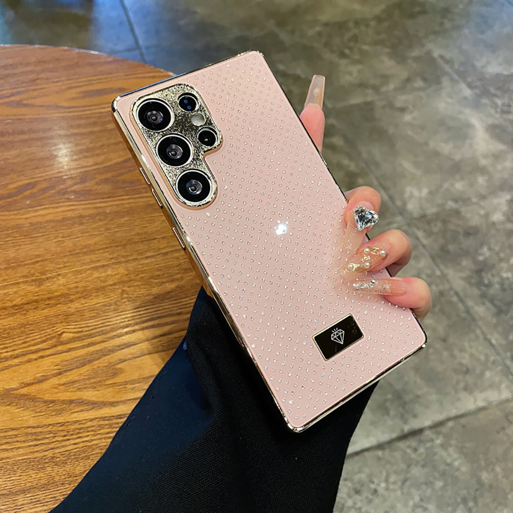 Luxury Diamond Plated Electroplated Phone Case For Samsung