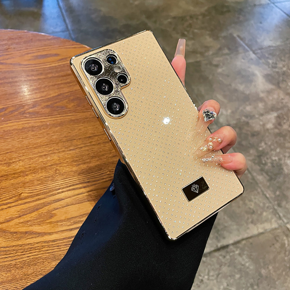 Luxury Diamond Plated Electroplated Phone Case For Samsung