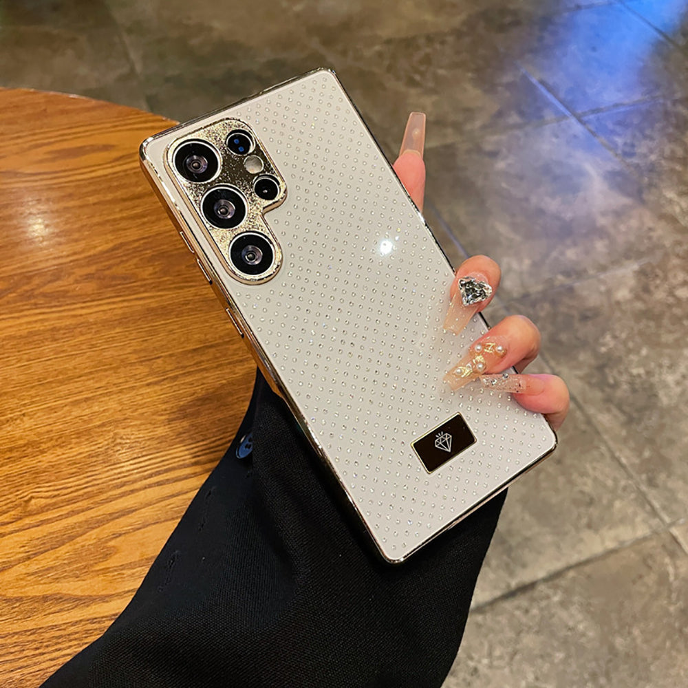 Luxury Diamond Plated Electroplated Phone Case For Samsung