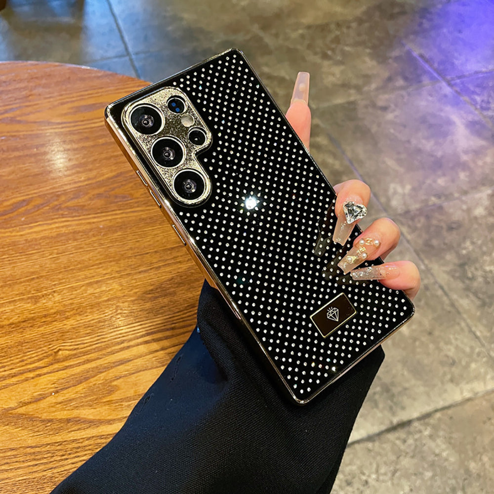 Luxury Diamond Plated Electroplated Phone Case For Samsung