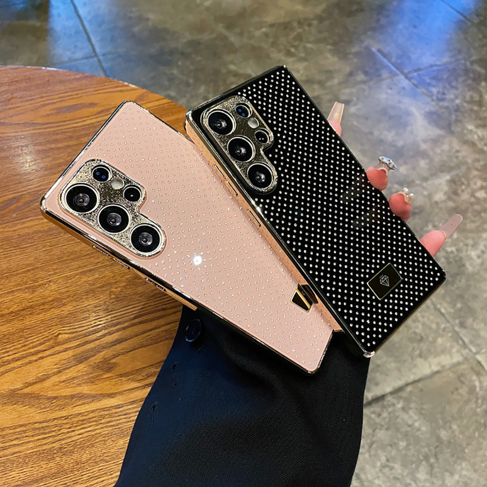 Luxury Diamond Plated Electroplated Phone Case For Samsung