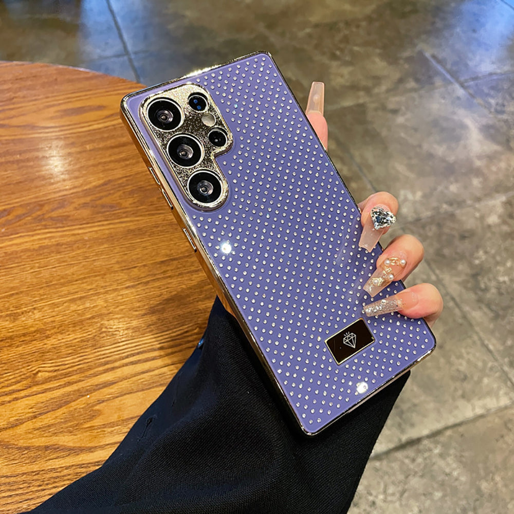 Luxury Diamond Plated Electroplated Phone Case For Samsung