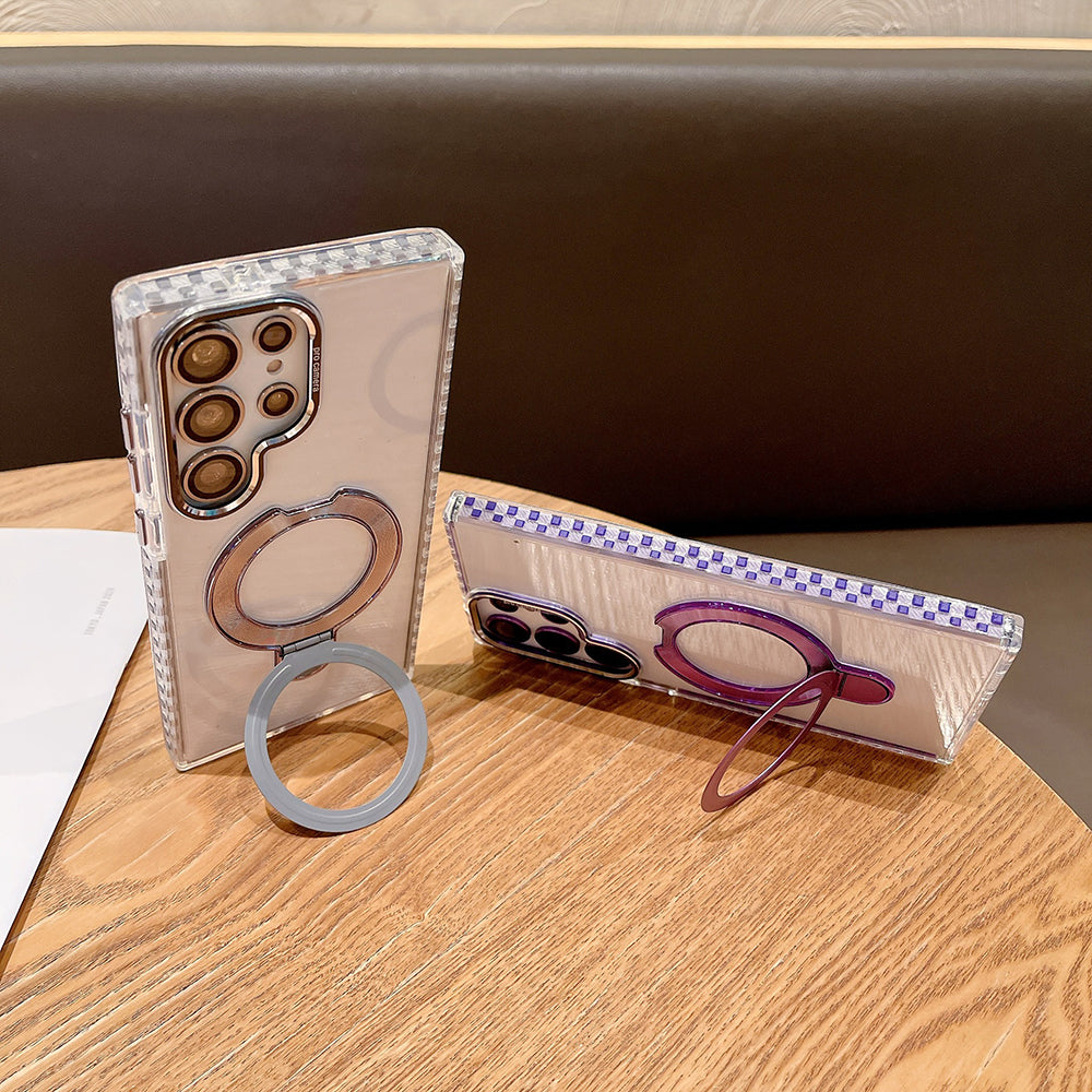 Newest Colorful Checkered Transparent Airbag Phone Case For Samsung Galaxy