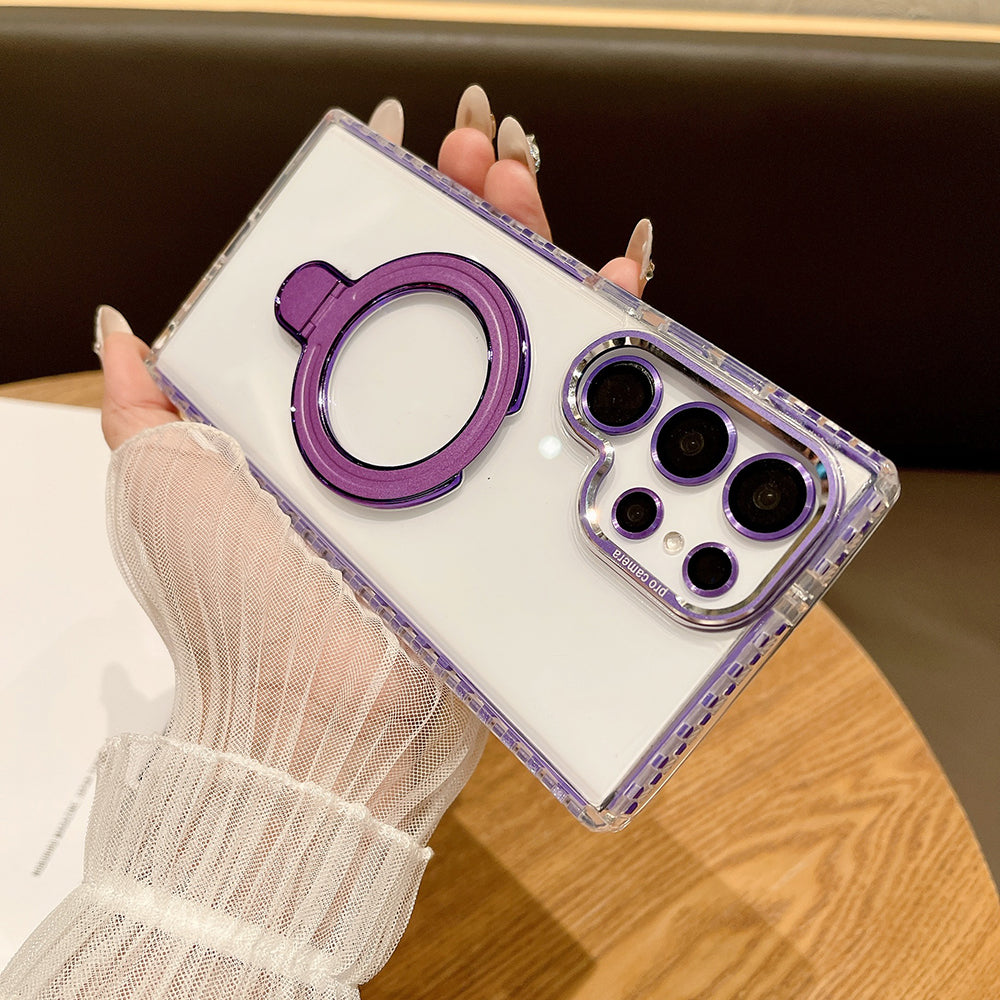 Newest Colorful Checkered Transparent Airbag Phone Case For Samsung Galaxy