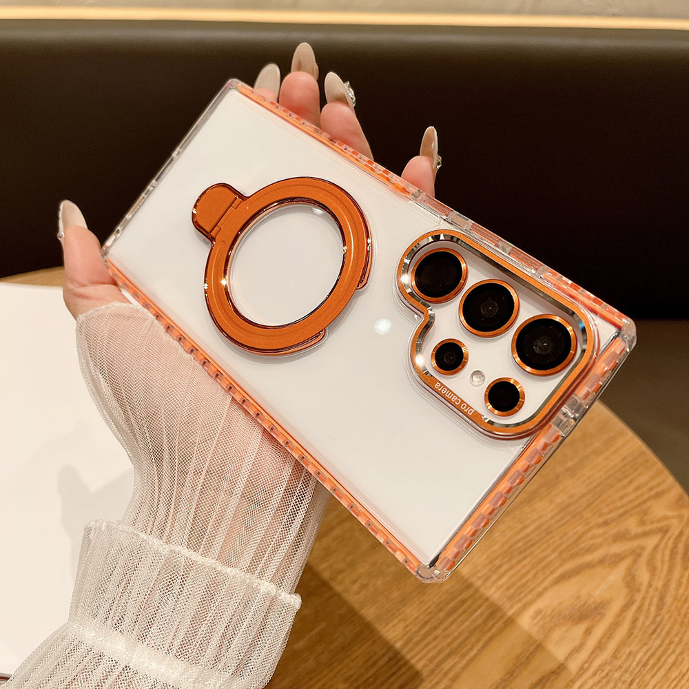 Newest Colorful Checkered Transparent Airbag Phone Case For Samsung Galaxy