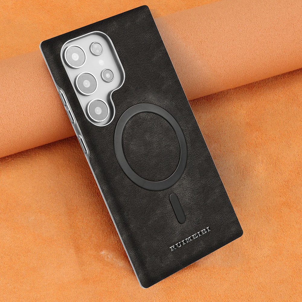 Super Magnetic Leather Casematte Photoplating Phone Case For Samsung Galaxy