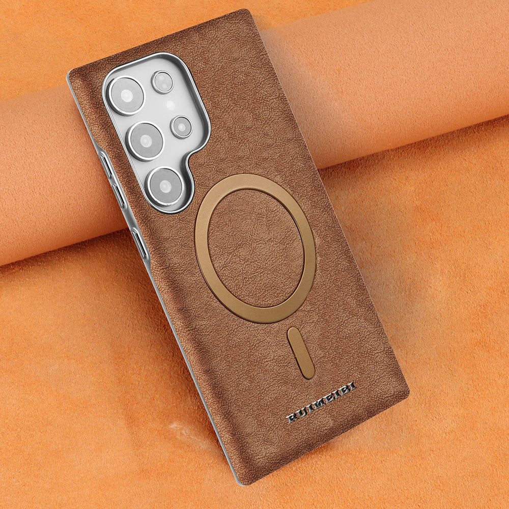 Super Magnetic Leather Casematte Photoplating Phone Case For Samsung Galaxy