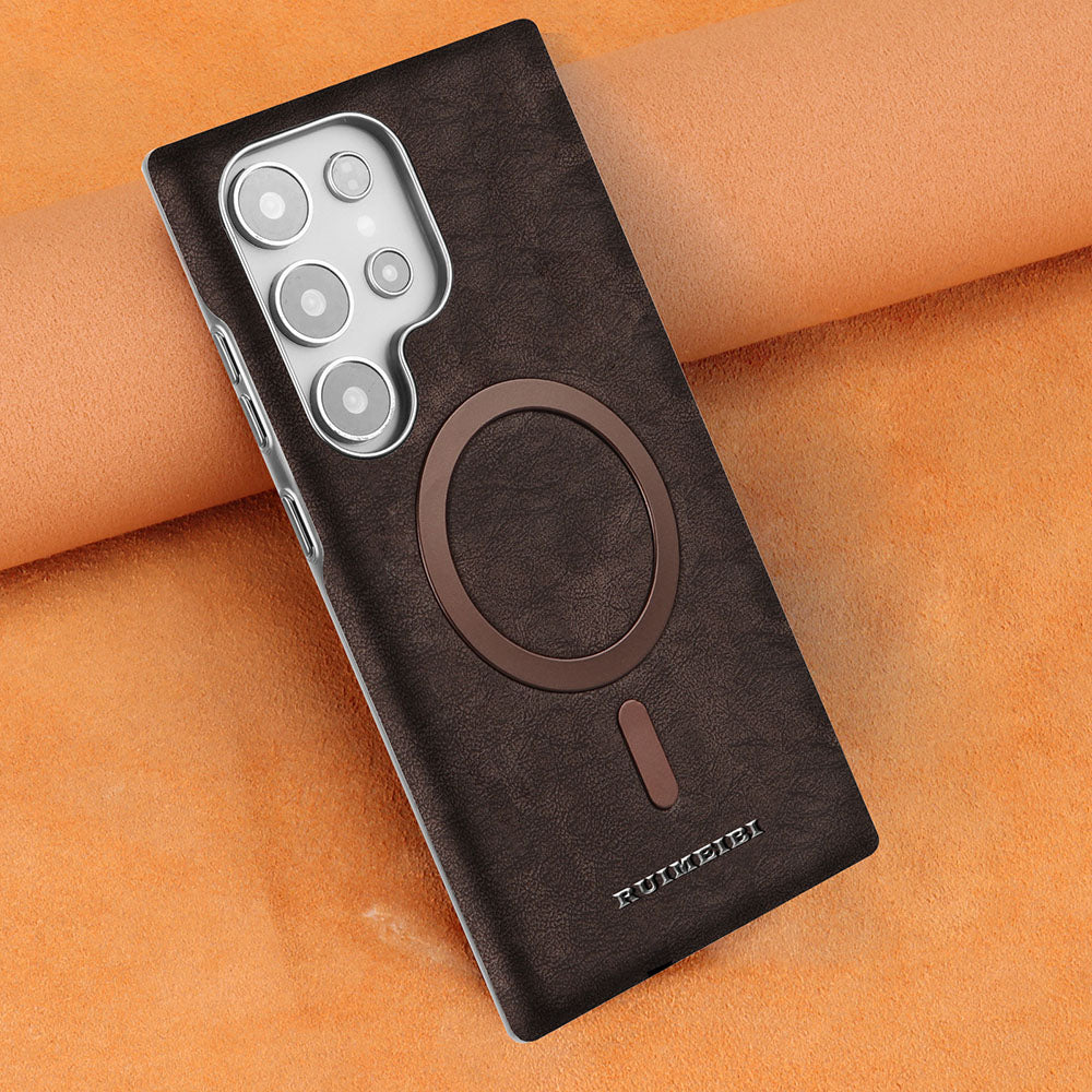 Super Magnetic Leather Casematte Photoplating Phone Case For Samsung Galaxy