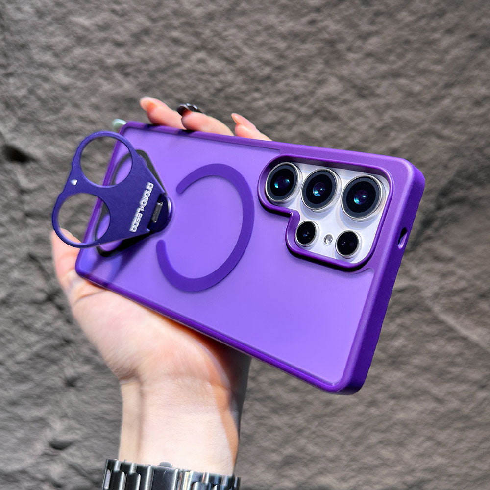 Newest Frosted Rotating Ring Holder Magnetic Phone Case For Samsung Galaxy