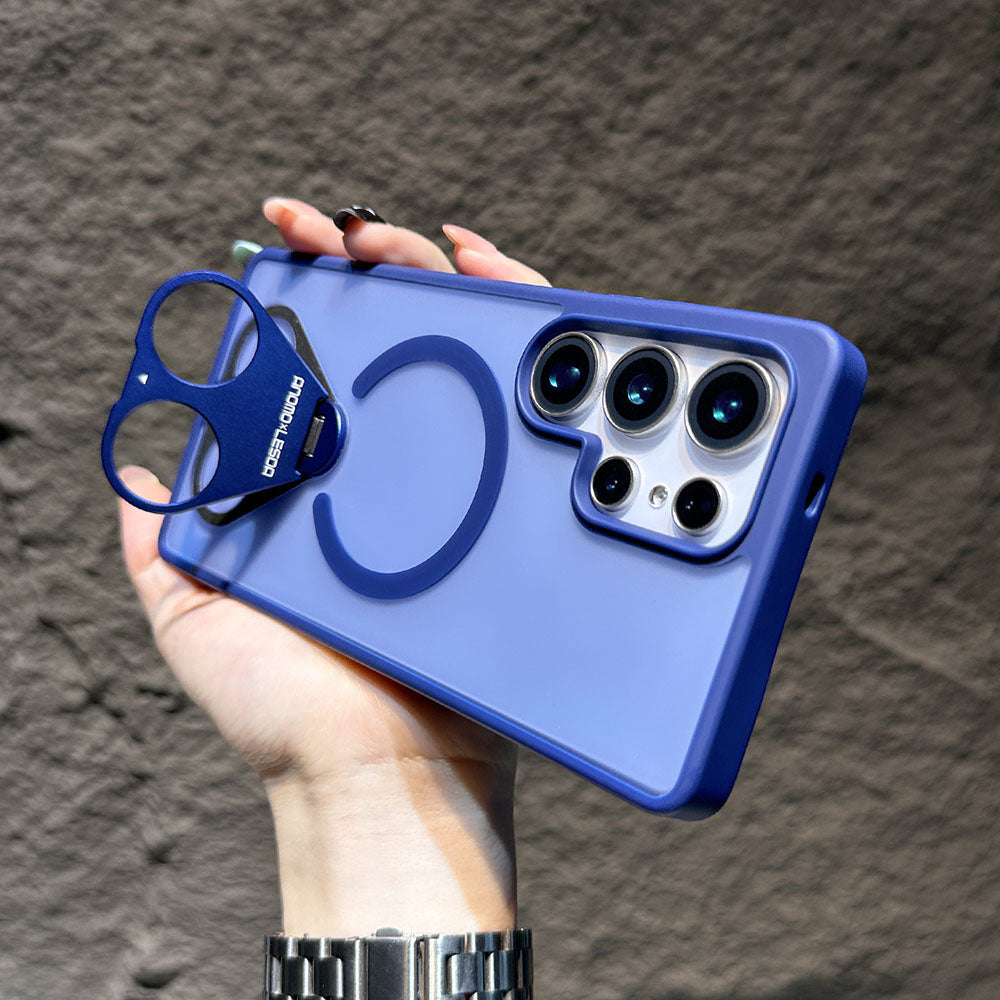 Newest Frosted Rotating Ring Holder Magnetic Phone Case For Samsung Galaxy