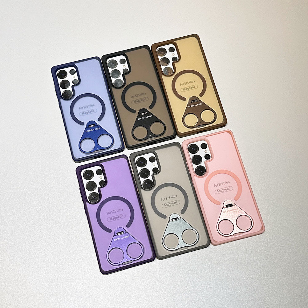 Newest Frosted Rotating Ring Holder Magnetic Phone Case For Samsung Galaxy