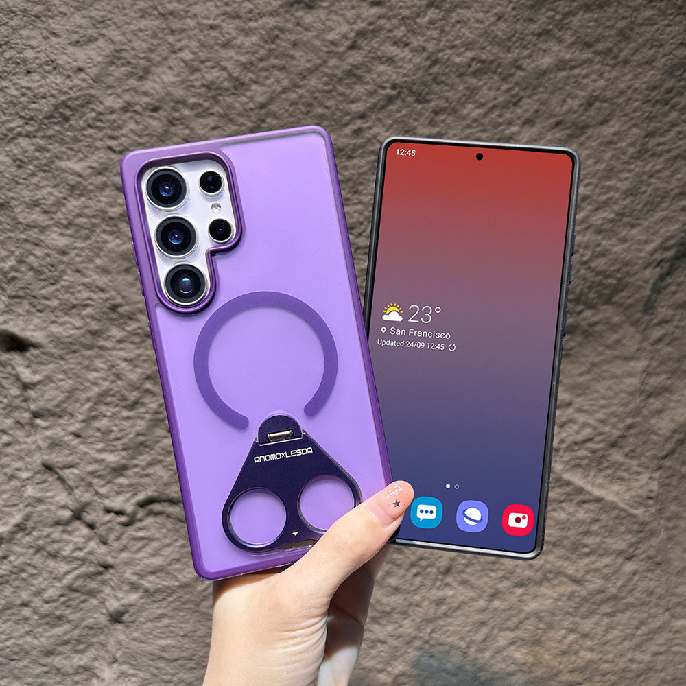 Newest Frosted Rotating Ring Holder Magnetic Phone Case For Samsung Galaxy