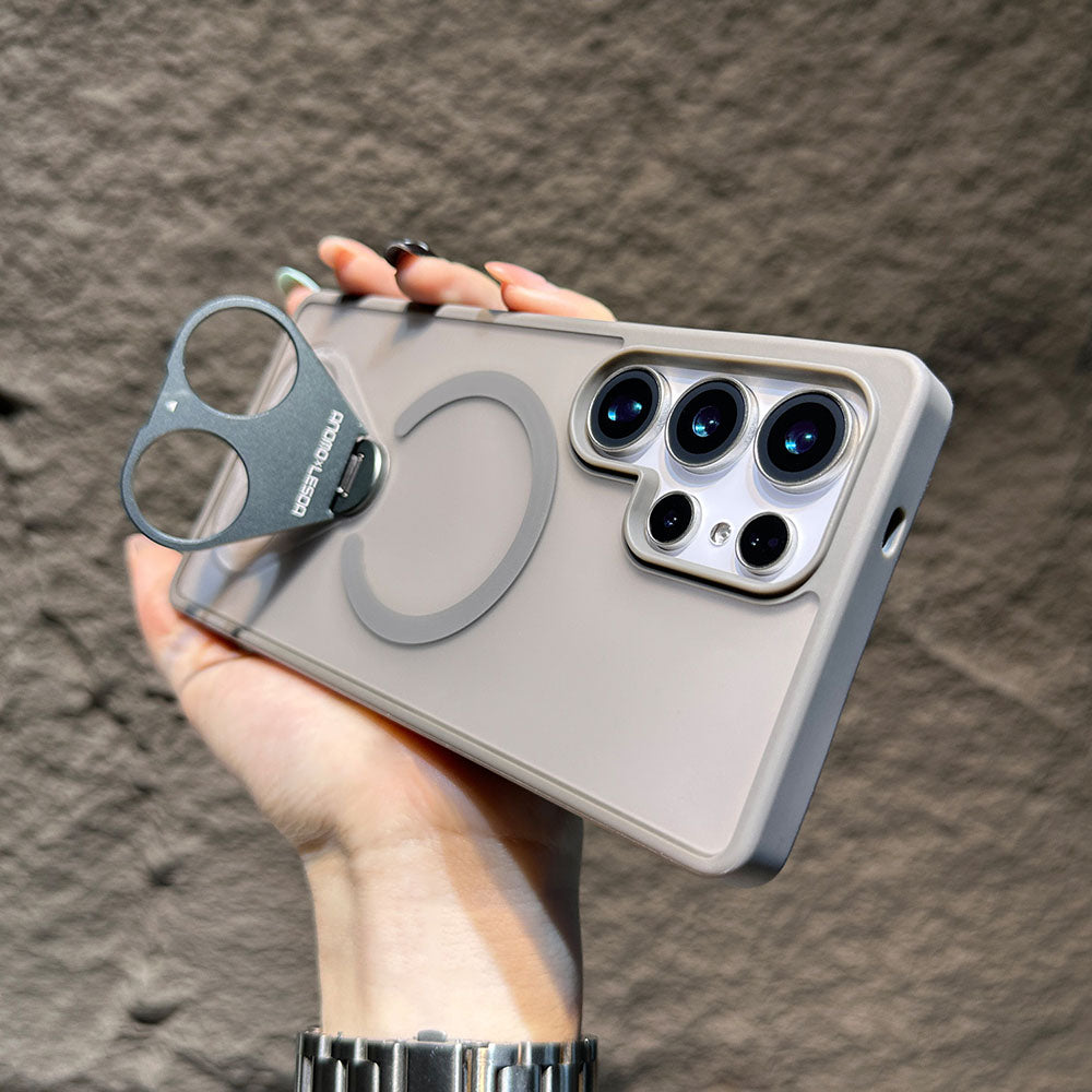 Newest Frosted Rotating Ring Holder Magnetic Phone Case For Samsung Galaxy