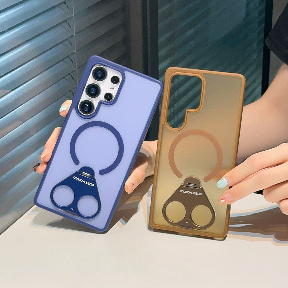 Newest Frosted Rotating Ring Holder Magnetic Phone Case For Samsung Galaxy