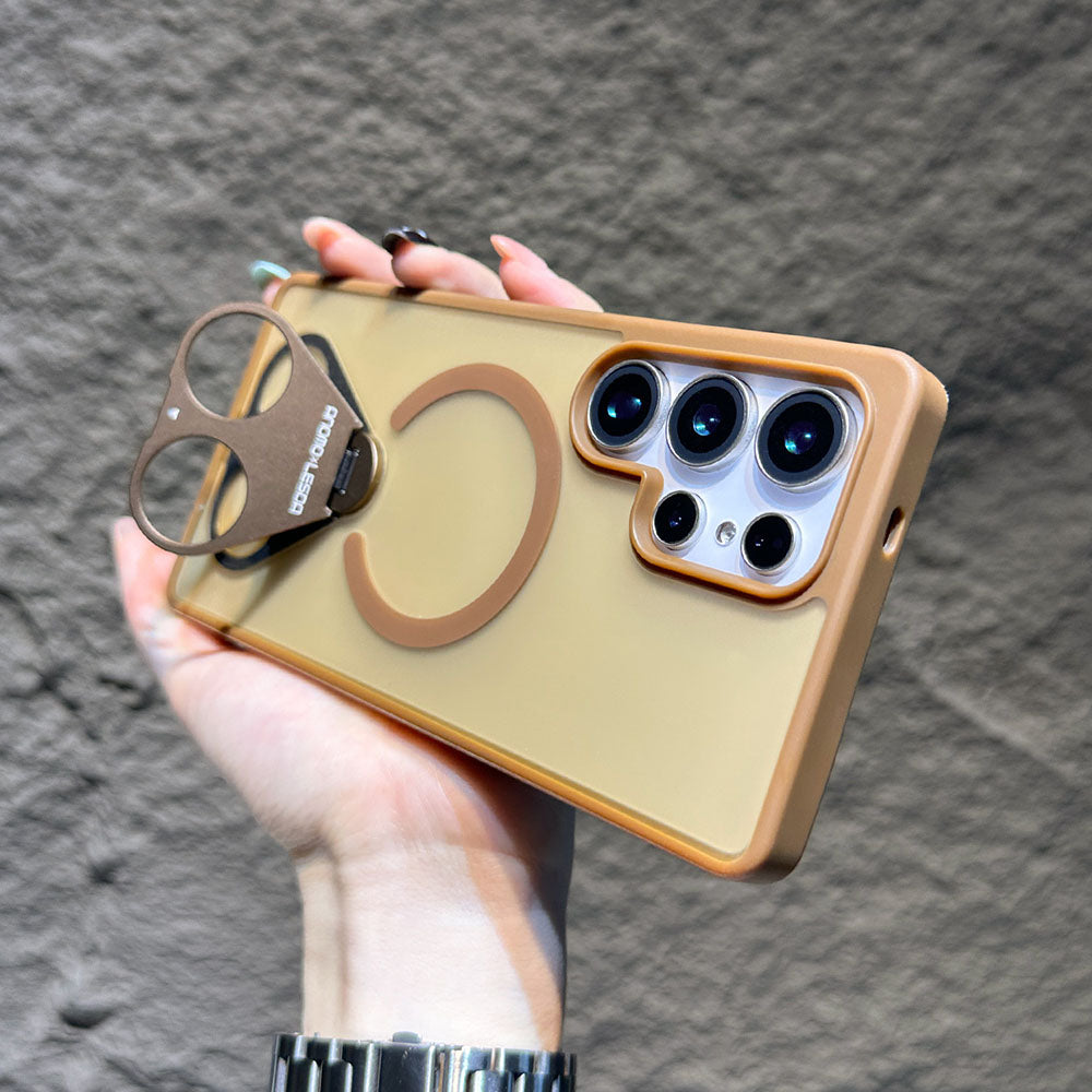 Newest Frosted Rotating Ring Holder Magnetic Phone Case For Samsung Galaxy