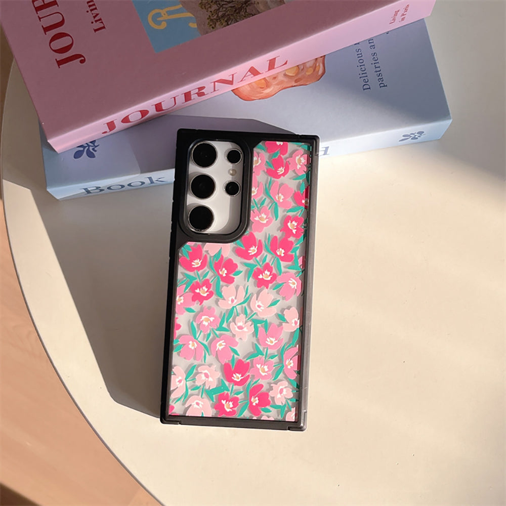 Frosted Bow Flower Phone Case For Samsung Galaxy