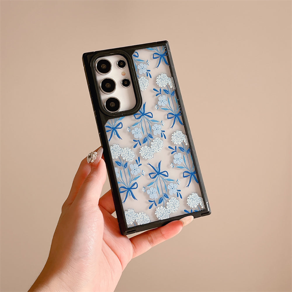 Frosted Bow Flower Phone Case For Samsung Galaxy