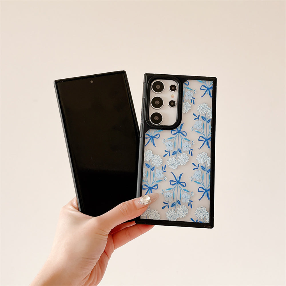 Frosted Bow Flower Phone Case For Samsung Galaxy