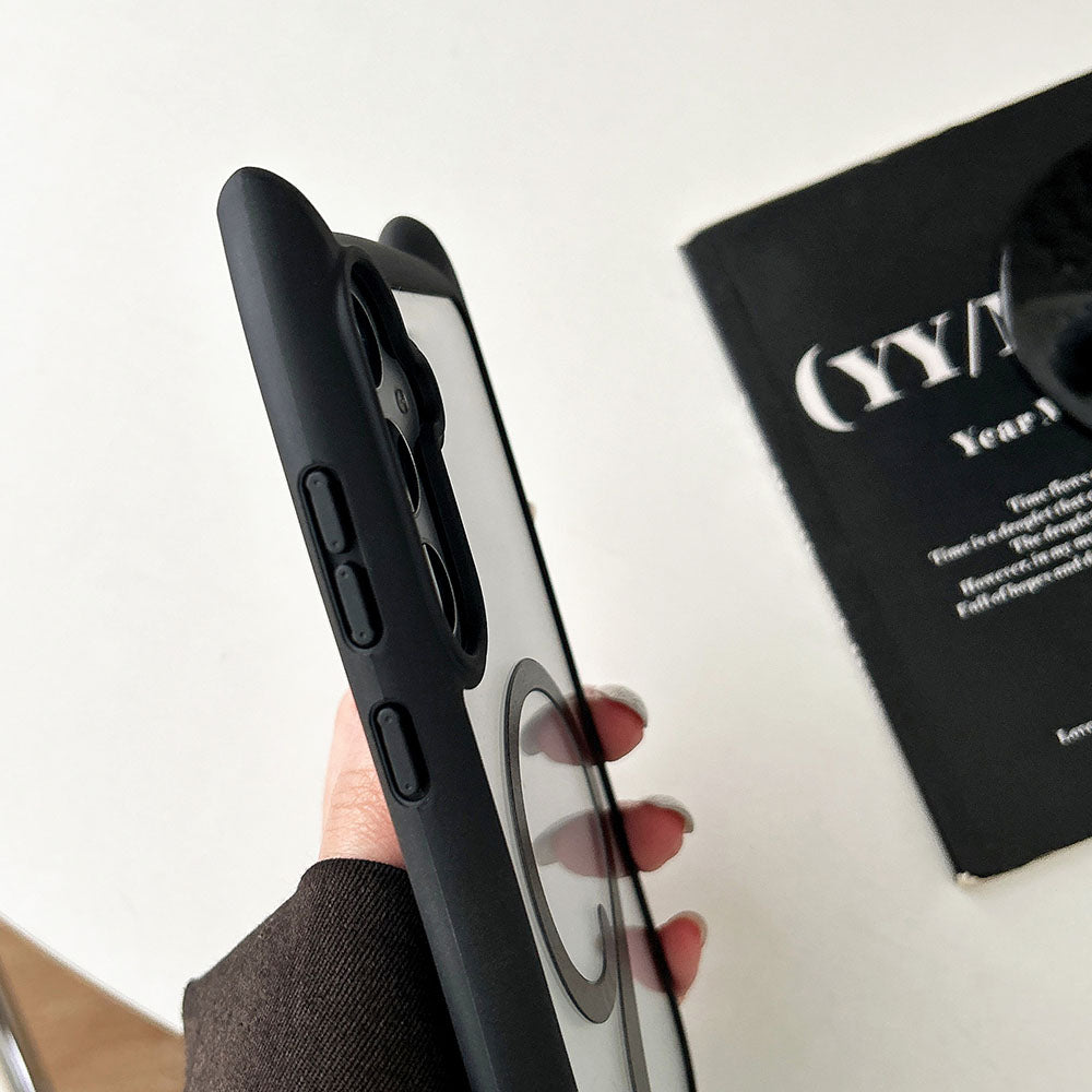 Cute Cat Ears & Tail Magnetic Phone Case For Samsung Galaxy