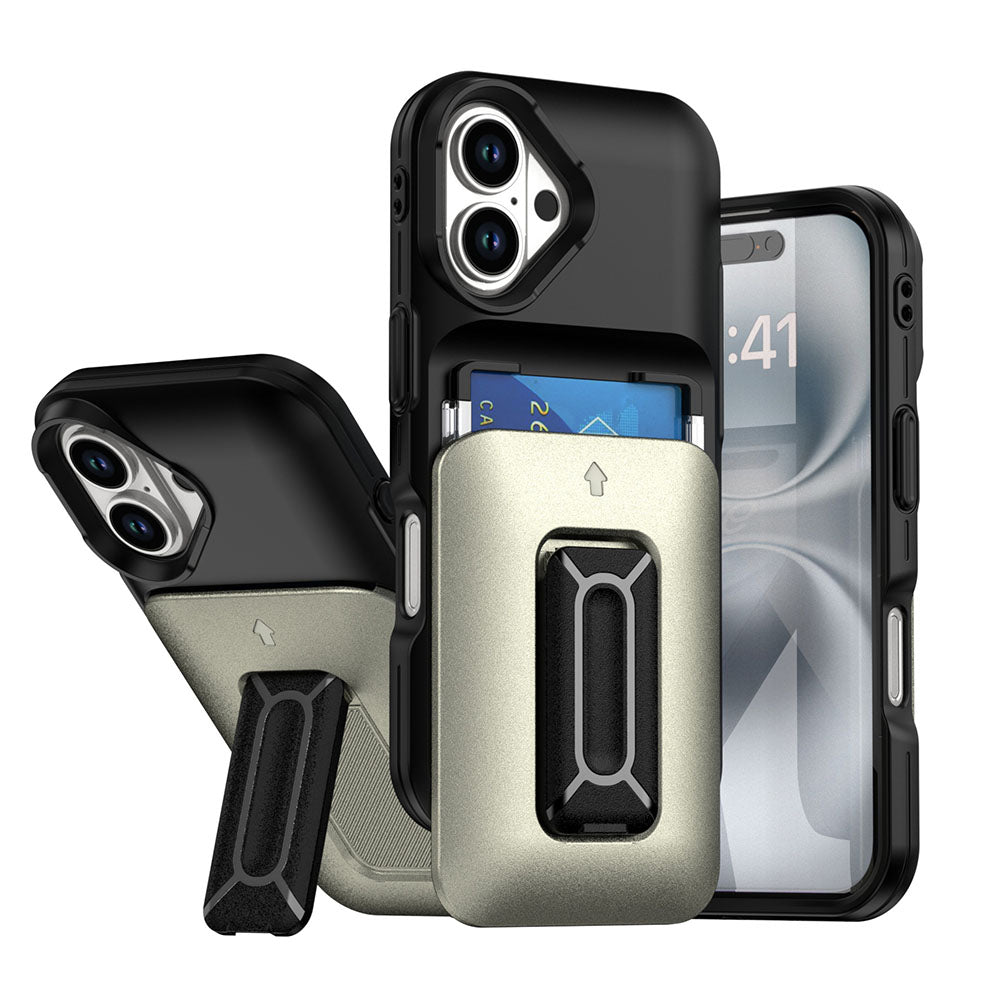 Macaron Sliding Card Holder Stand Phone Case