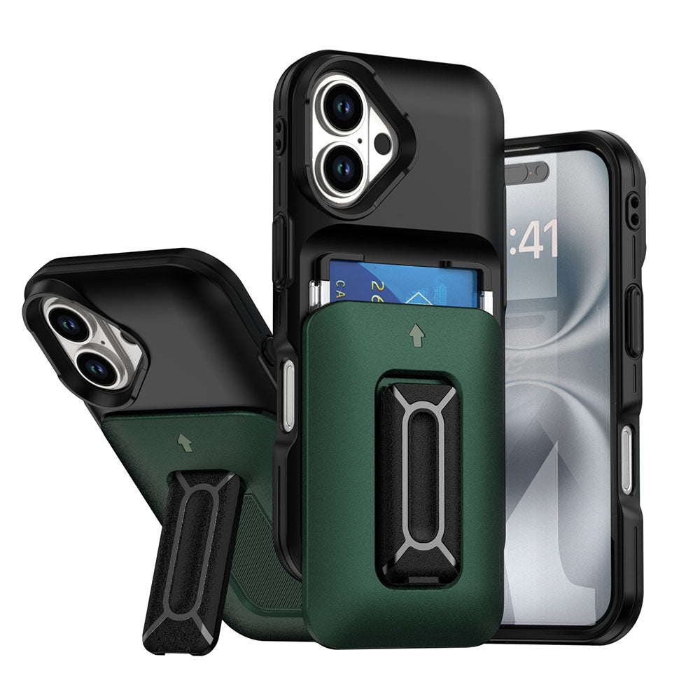 Macaron Sliding Card Holder Stand Phone Case