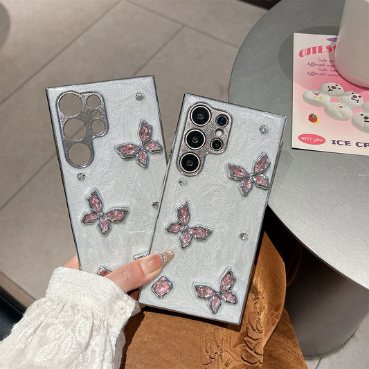 Diamond Epoxy Butterfly Phone Case For Samsung Galaxy