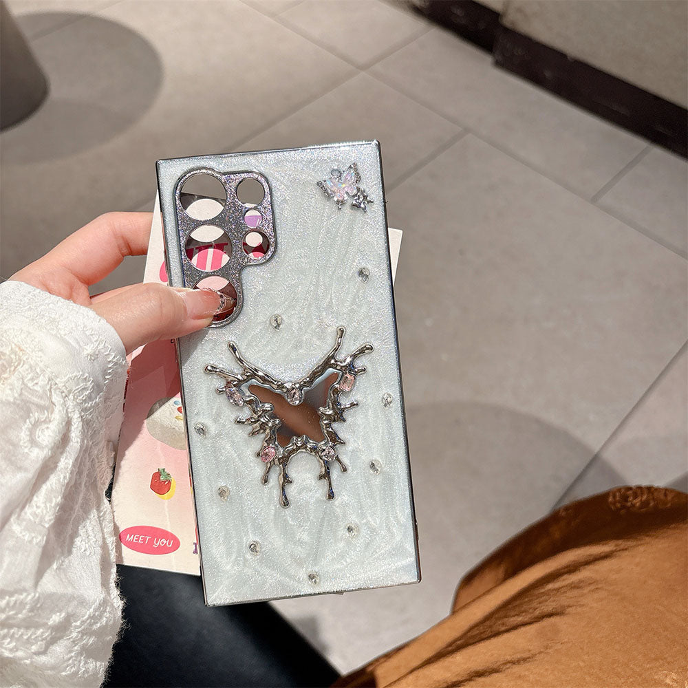 Diamond Epoxy Butterfly Phone Case For Samsung Galaxy