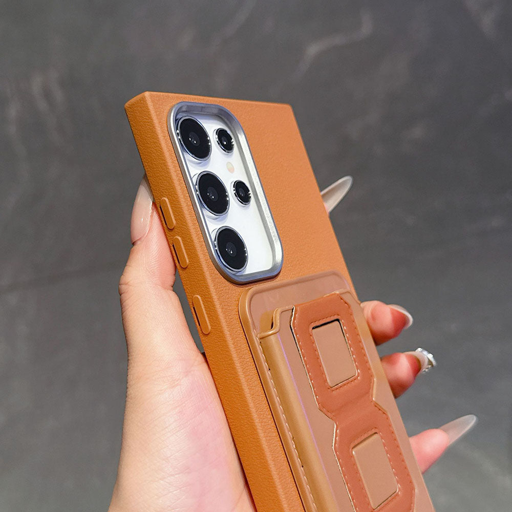 TPU Leather Card Holder Phone Case For Samsung Galaxy