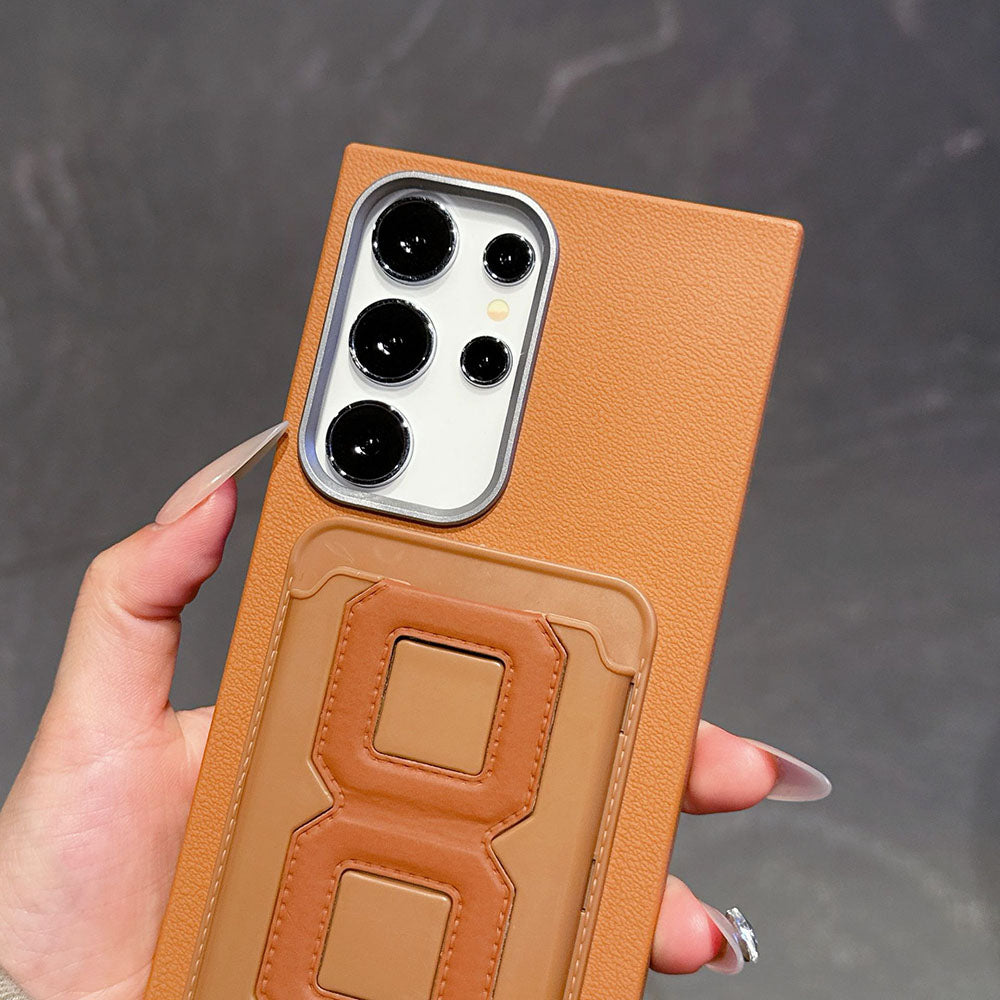 TPU Leather Card Holder Phone Case For Samsung Galaxy