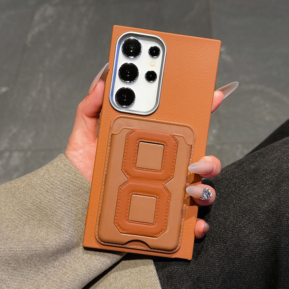 TPU Leather Card Holder Phone Case For Samsung Galaxy