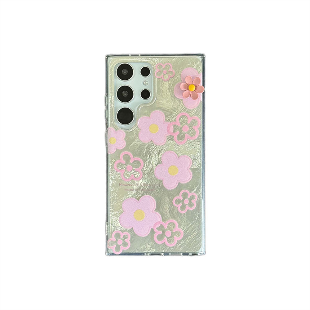 Laser Flower Phone Case For Samsung Galaxy