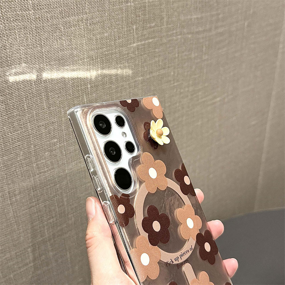 Laser Flower Phone Case For Samsung Galaxy