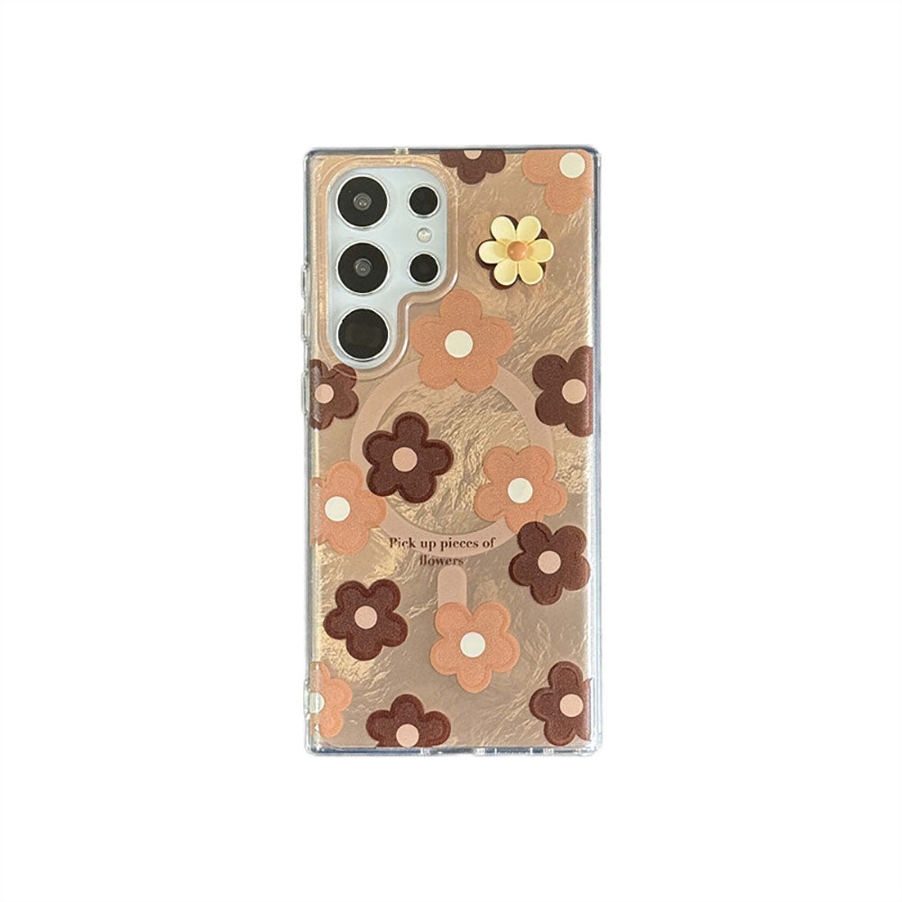 Laser Flower Phone Case For Samsung Galaxy