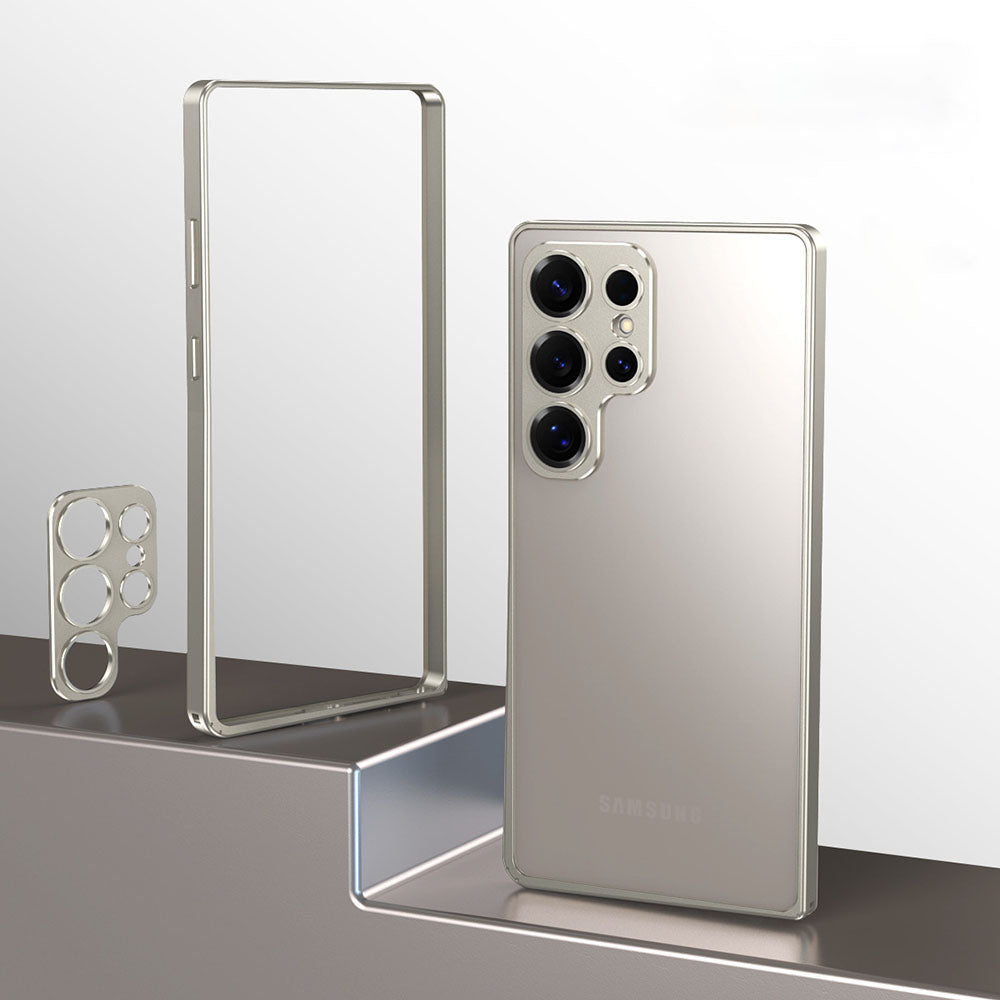 Alloy Anti-Fall Metal Frame Phone Case For Samsung Galaxy With Metal Lens Protection