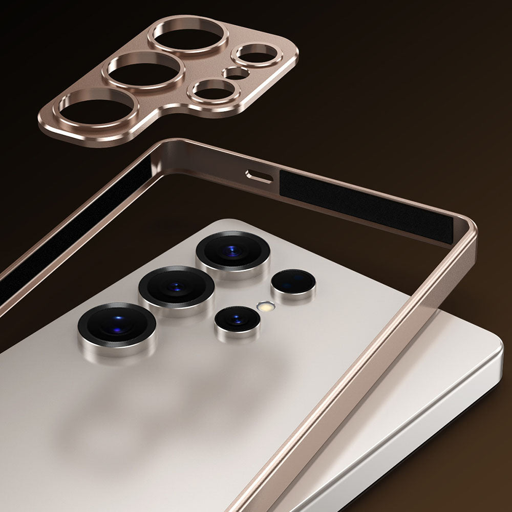 Alloy Anti-Fall Metal Frame Phone Case For Samsung Galaxy With Metal Lens Protection